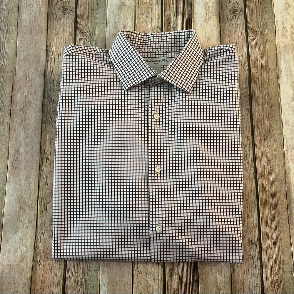 Banana Republic mens long sleeve plaid button down shirt | size Extra large